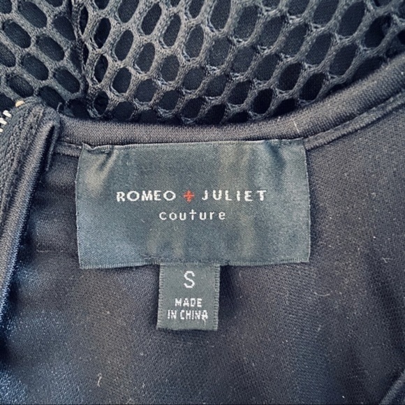 Romeo & Juliet Couture Solid Mesh Hollowed Sleeveless Dress - Picture 7 of 8